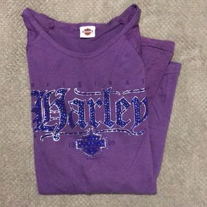 Purple Harley Davidson long sleeve top